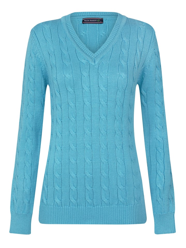 Свитер крупной вязки с V-образным вырезом, нежно-голубого цвета Felix Hardy
Свитер крупной вязки с V-образным вырезом, нежно-голубого цвета Felix Hardy
