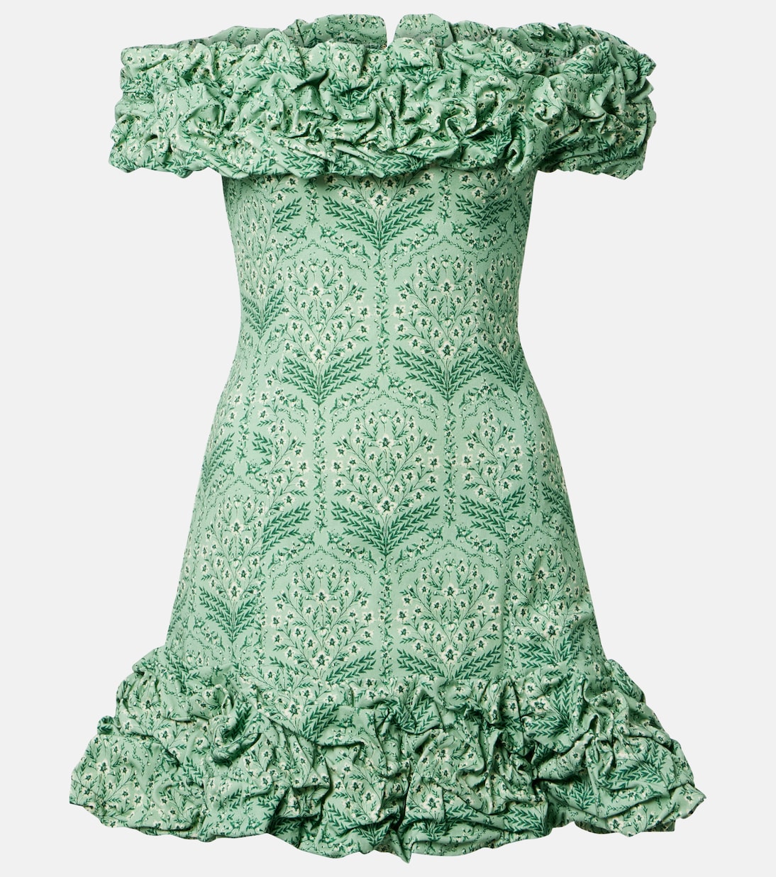 Мини-платье из поплина с рюшами и хлопком в составе Jardín Agua by Agua Bendita, Ceiba
Мини-платье из поплина с рюшами и хлопком в составе Jardín Agua by Agua Bendita, Ceiba