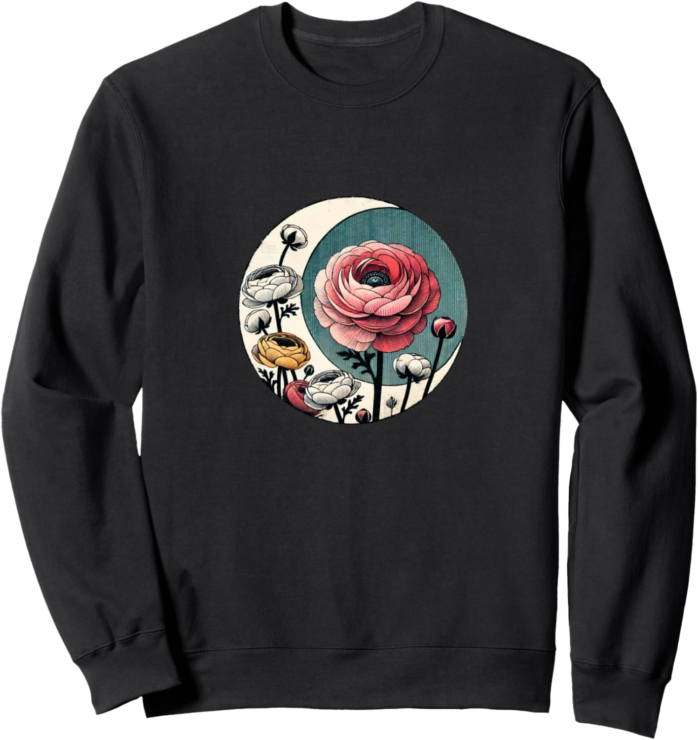 Иллюстрация луны и лютика, толстовка с цветочным рисунком Vintage Moons Snugg, черный
Иллюстрация луны и лютика, толстовка с цветочным рисунком Vintage Moons Snugg, черный