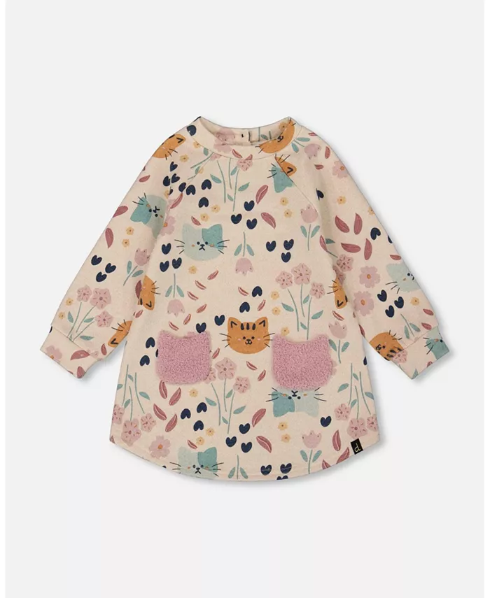 Блестящее платье из французского трикотажа для девочек, бежевое, с принтом кота Deux par Deux, коричневый/бежевый
Блестящее платье из французского трикотажа для девочек, бежевое, с принтом кота Deux par Deux, коричневый/бежевый