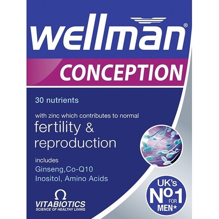 Витабиотики Wellman Conception 30 таблеток, Vitabiotic
Витабиотики Wellman Conception 30 таблеток, Vitabiotic