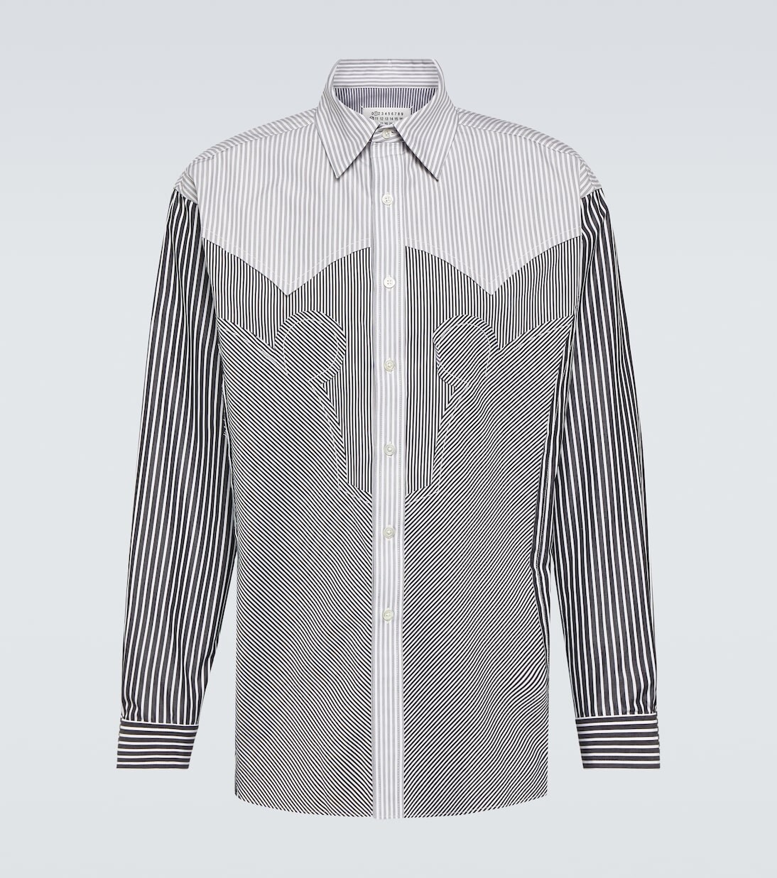 Полосатая рубашка из смесового хлопка Maison Margiela, черный
Полосатая рубашка из смесового хлопка Maison Margiela, черный