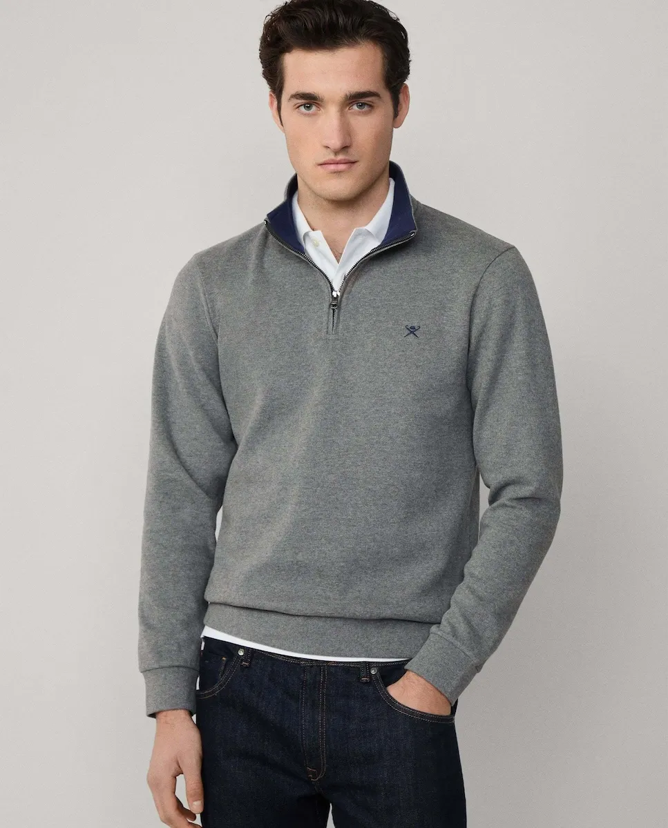 Мужская толстовка с круглым вырезом, двойная вязка Hackett, темно-серый
Мужская толстовка с круглым вырезом, двойная вязка Hackett, темно-серый