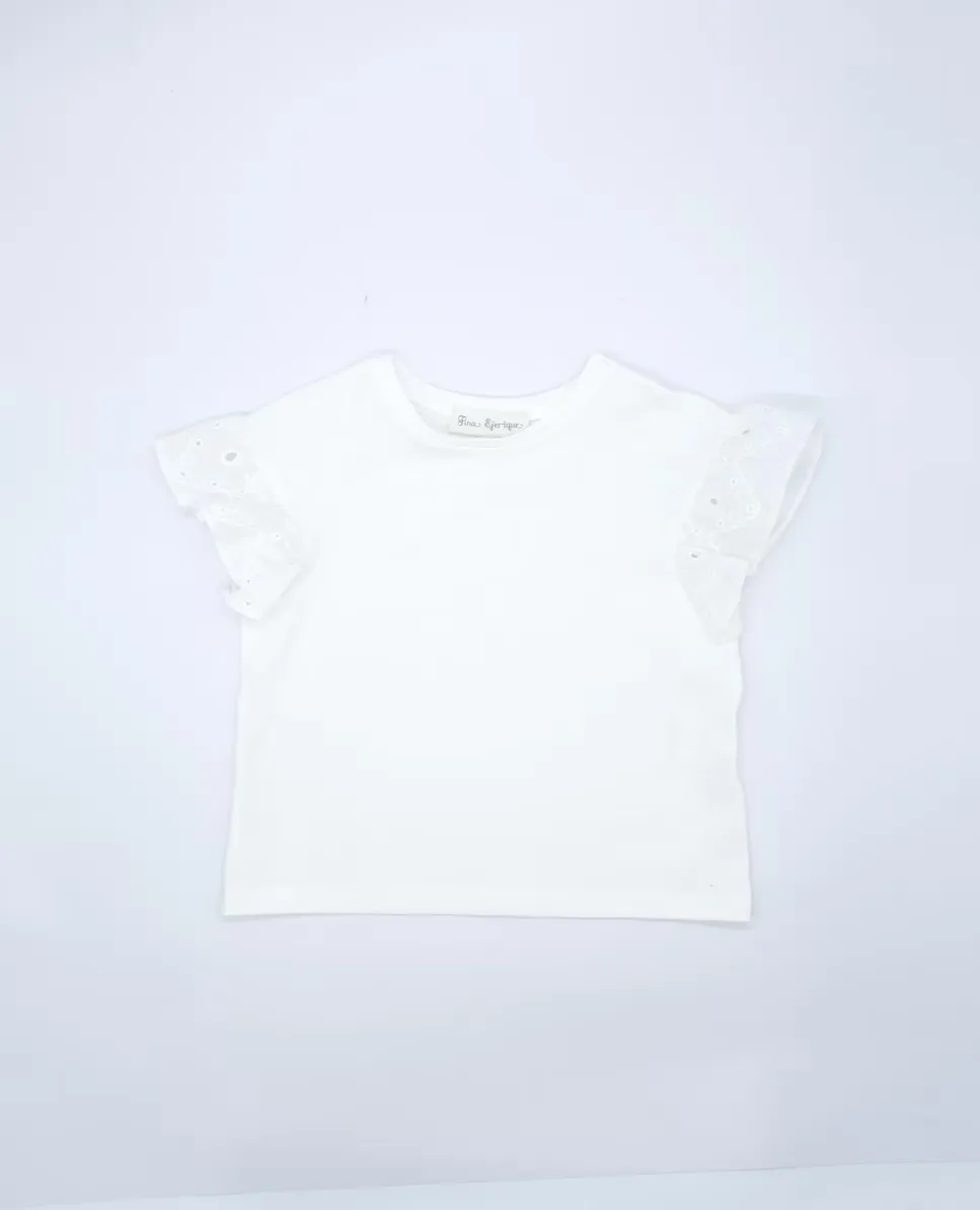 Футболка из хлопка для девочек с вышитыми рюшами Fina Ejerique, белый
Футболка из хлопка для девочек с вышитыми рюшами Fina Ejerique, белый