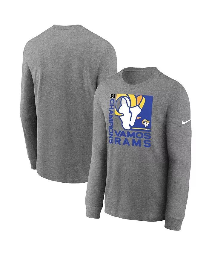 Футболка мужская с длинным рукавом цвета «уголь» с надписью Los Angeles Rams 2021 NFC Champions Team Nike
Футболка мужская с длинным рукавом цвета «уголь» с надписью Los Angeles Rams 2021 NFC Champions Team Nike