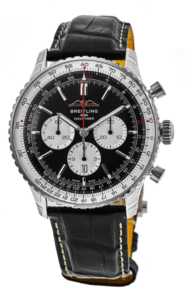Breitling Navitimer B01 Chronograph 46 черный циферблат кожаный ремешок мужские часы AB0137211B1P1
Breitling Navitimer B01 Chronograph 46 черный циферблат кожаный ремешок мужские часы AB0137211B1P1