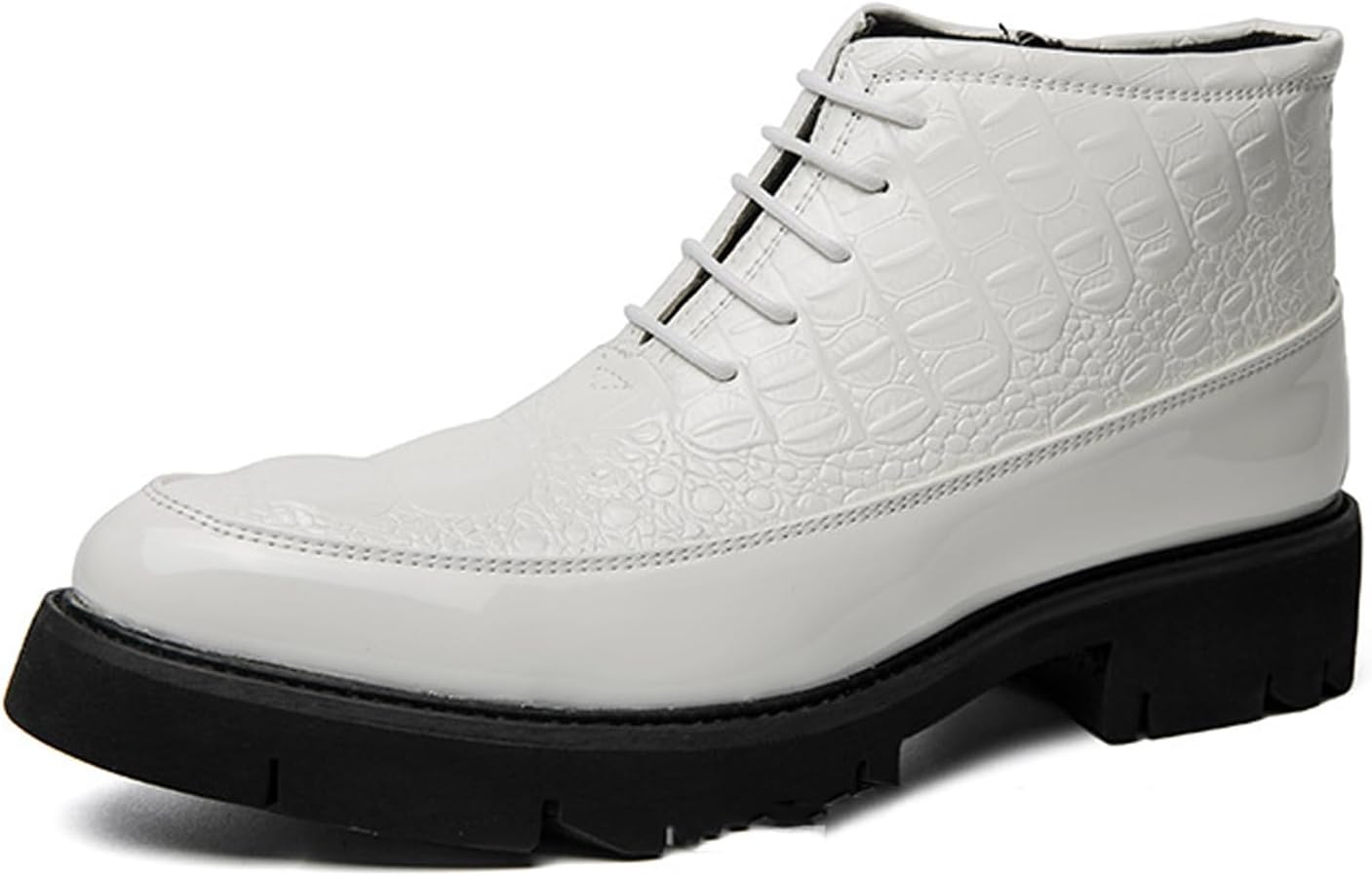 Мужские текстурированные кожаные ботинки на массивном каблуке Chelsea FIFILAPIN с боковой молнией, винтажный круглый носок, декоративная шнуровка, подошва с протектором, нескользящие, белый
Мужские текстурированные кожаные ботинки на массивном каблуке Chelsea FIFILAPIN с боковой молнией, винтажный круглый носок, декоративная шнуровка, подошва с протектором, нескользящие, белый
