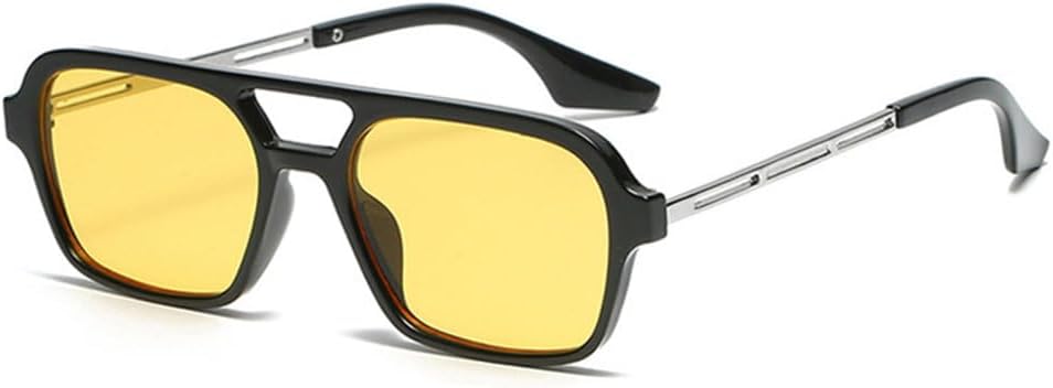 Солнцезащитные очки LVTFCO Fashion для женщин и мужчин в стиле панк, маленькая оправа, желтые, ретро, с двойной металлической дужкой, защита от УФ-излучения UV400, Yellow
Солнцезащитные очки LVTFCO Fashion для женщин и мужчин в стиле панк, маленькая оправа, желтые, ретро, с двойной металлической дужкой, защита от УФ-излучения UV400, Yellow