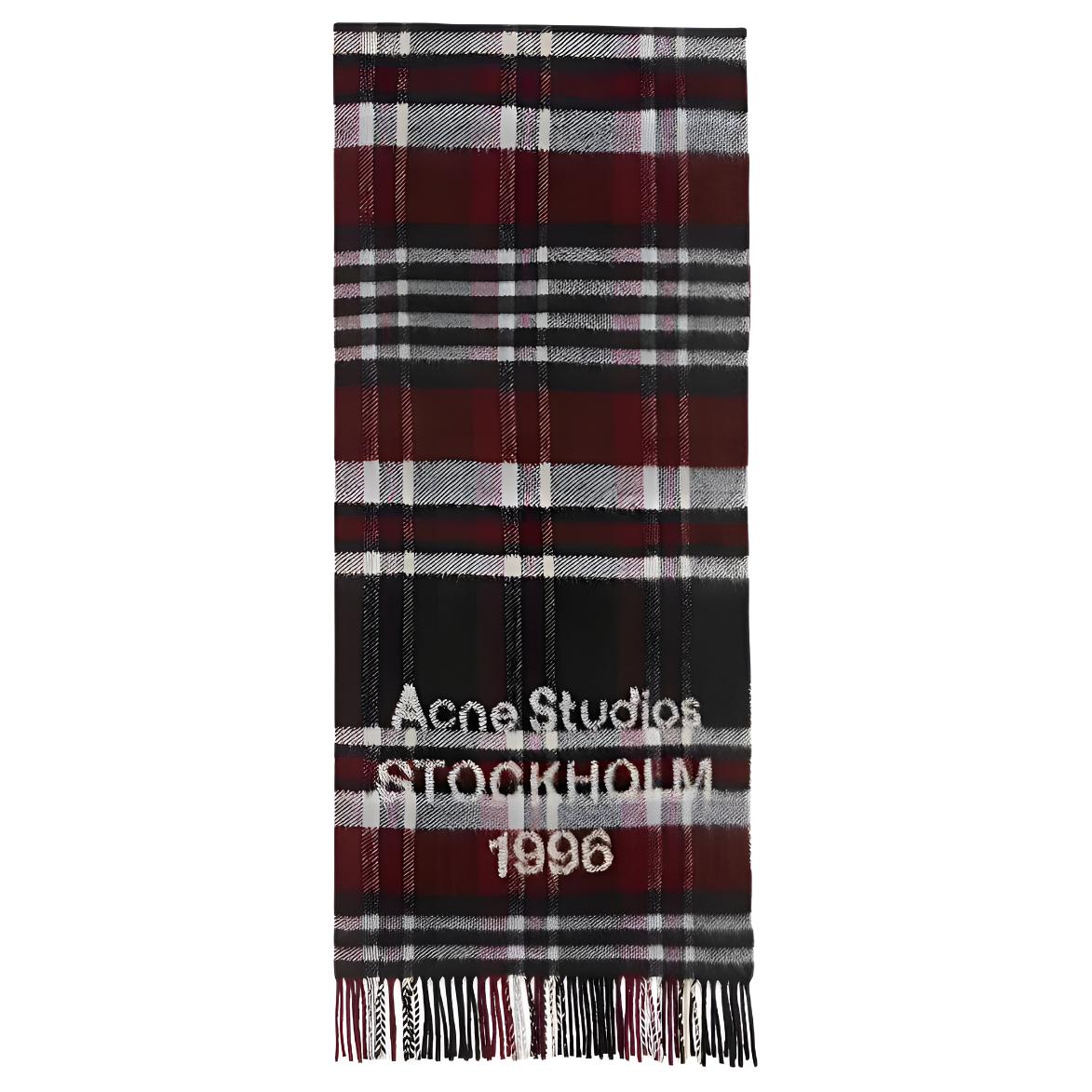 Шарф с клетчатым логотипом Acne Studios, черный/burgundy
Шарф с клетчатым логотипом Acne Studios, черный/burgundy