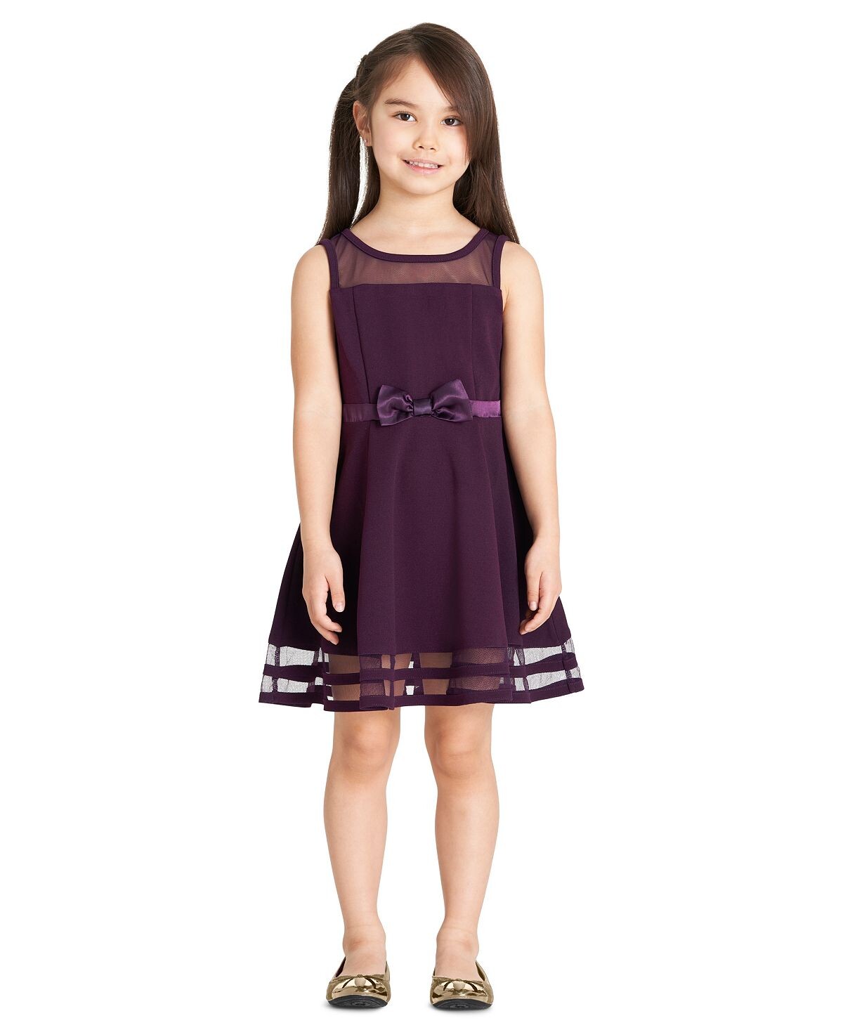 Платье из сетчатой ткани с бантом спереди для маленьких девочек Calvin Klein
Платье из сетчатой ткани с бантом спереди для маленьких девочек Calvin Klein