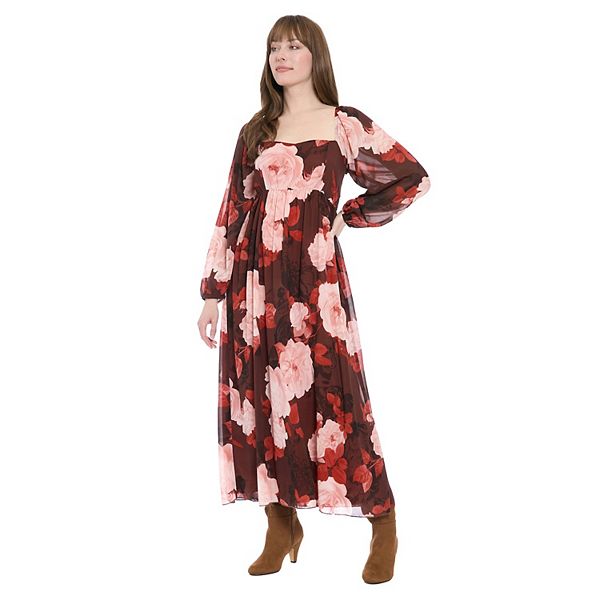 Женское платье миди с буфами на спине и рукавами-буфами London Times, Chocolate
Женское платье миди с буфами на спине и рукавами-буфами London Times, Chocolate