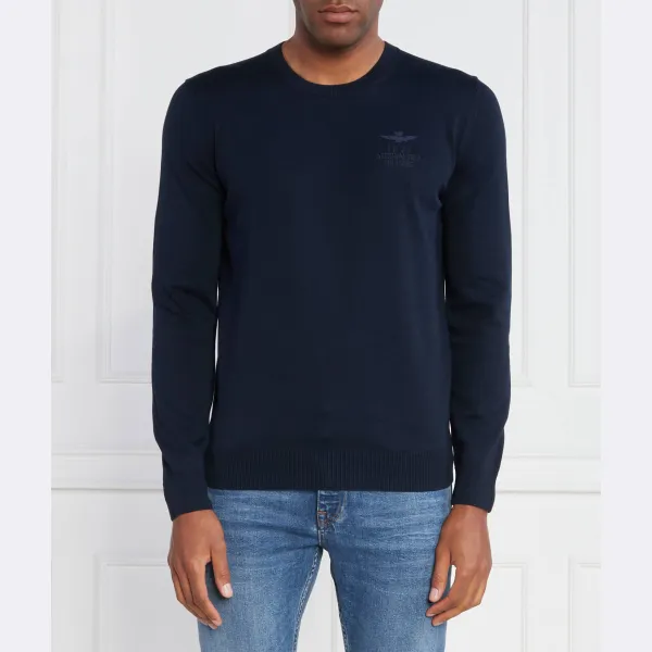 Облегающий свитер Aeronautica Militare, синий
Облегающий свитер Aeronautica Militare, синий