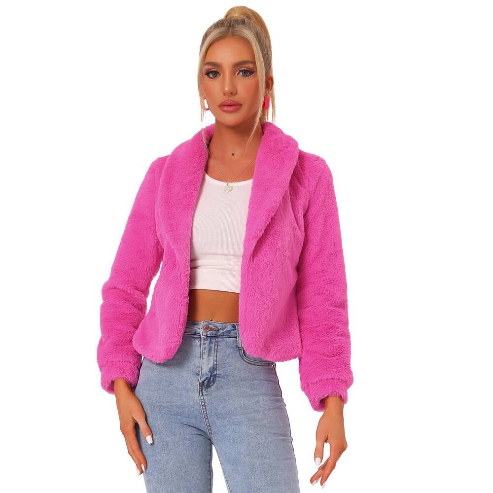 Женское укороченное флисовое пальто с длинными рукавами и зубчатыми лацканами и открытой передней частью ALLEGRA K, цвет Hot Pink, Розовый, Женское укороченное флисовое пальто с длинными рукавами и зубчатыми лацканами и открытой передней частью ALLEGRA K,
Женское укороченное флисовое пальто с длинными рукавами и зубчатыми лацканами и открытой передней частью ALLEGRA K, цвет Hot Pink, Розовый, Женское укороченное флисовое пальто с длинными рукавами и зубчатыми лацканами и открытой передней частью ALLEGRA K,