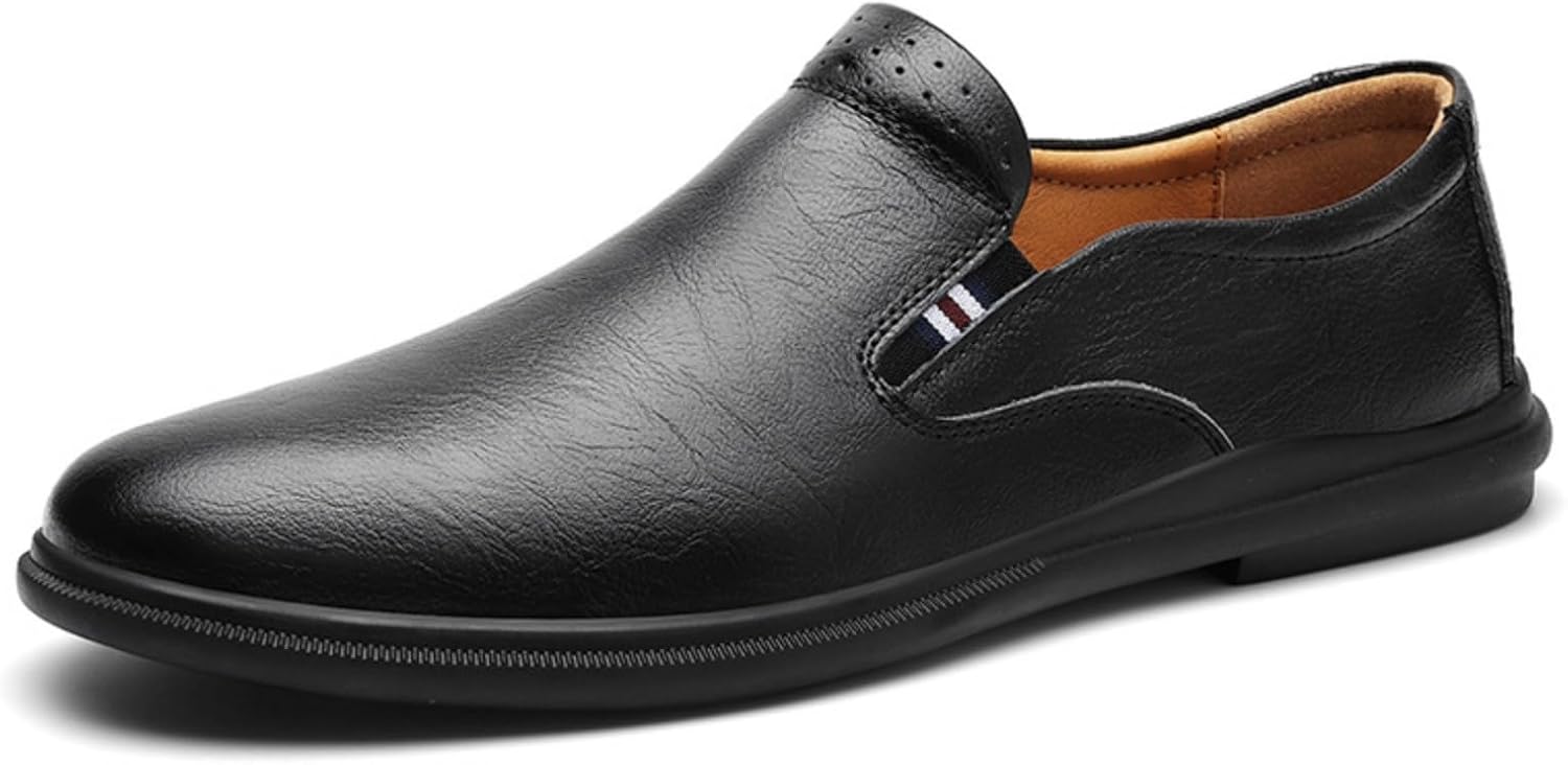 Мужские кожаные лоферы без шнурков - дышащий перфорированный дизайн с цветными полосками, легкая и удобная резиновая подошва для повседневной, деловой и нарядной одежды (черный/коричневый) Kelibasi
Мужские кожаные лоферы без шнурков - дышащий перфорированный дизайн с цветными полосками, легкая и удобная резиновая подошва для повседневной, деловой и нарядной одежды (черный/коричневый) Kelibasi