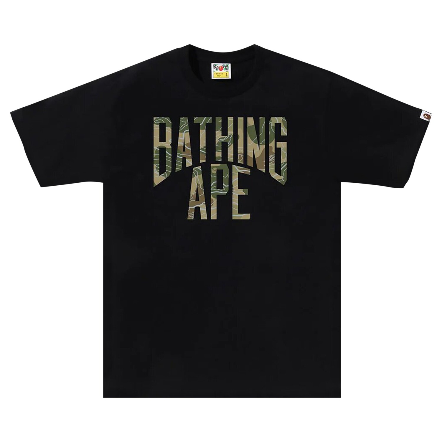 Футболка с логотипом BAPE Layered Line Camo NYC, цвет Черный/Бежевый
Футболка с логотипом BAPE Layered Line Camo NYC, цвет Черный/Бежевый