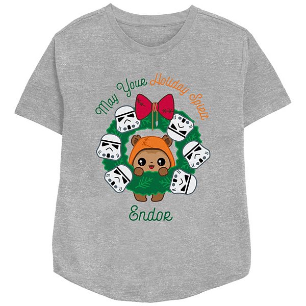 Женская футболка с принтом May Your Holiday Spirit Endor, relaxed fit Star Wars
Женская футболка с принтом May Your Holiday Spirit Endor, relaxed fit Star Wars