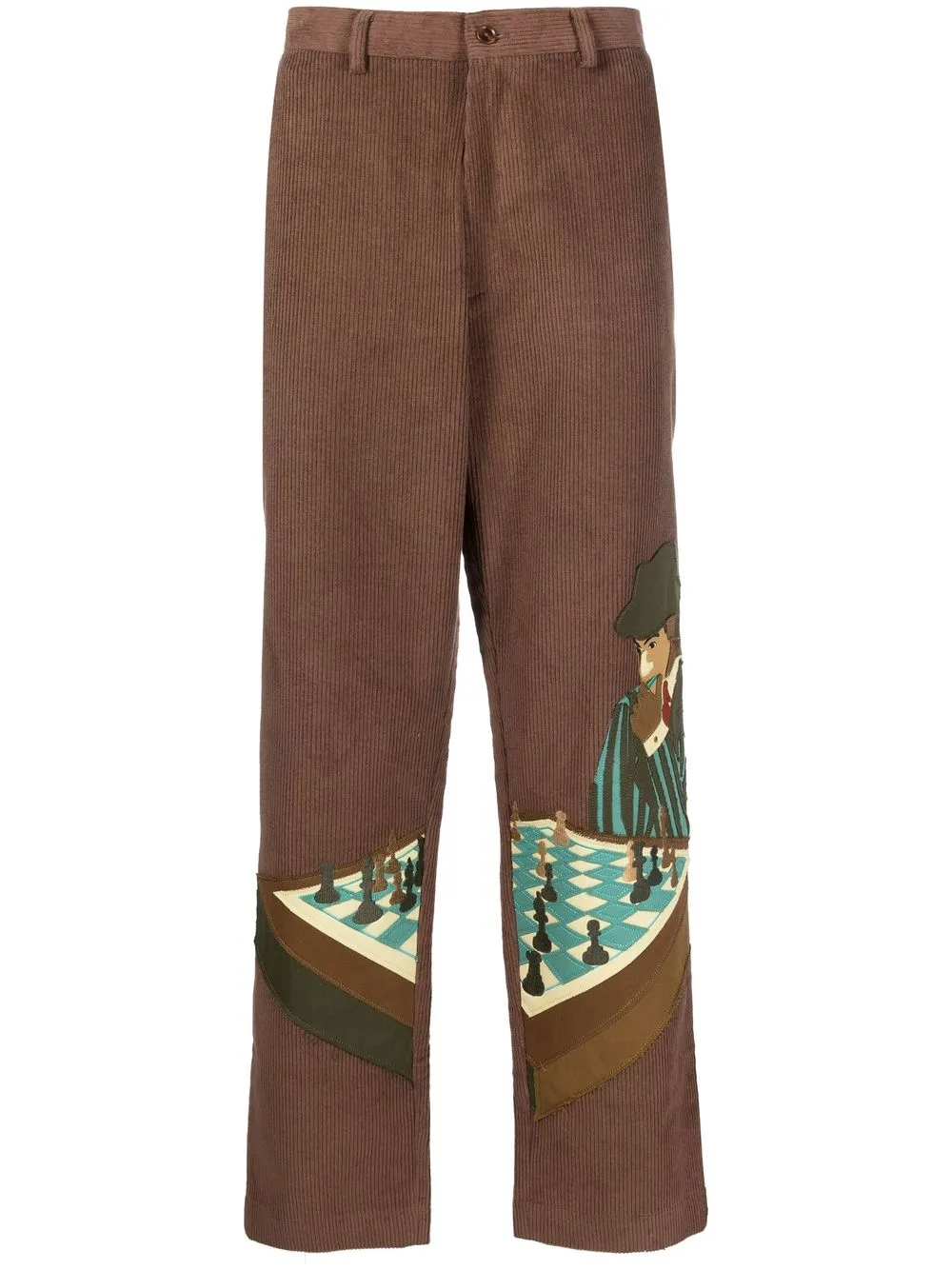 Вельветовые брюки в технике пэчворк KidSuper, коричневый
Вельветовые брюки в технике пэчворк KidSuper, коричневый