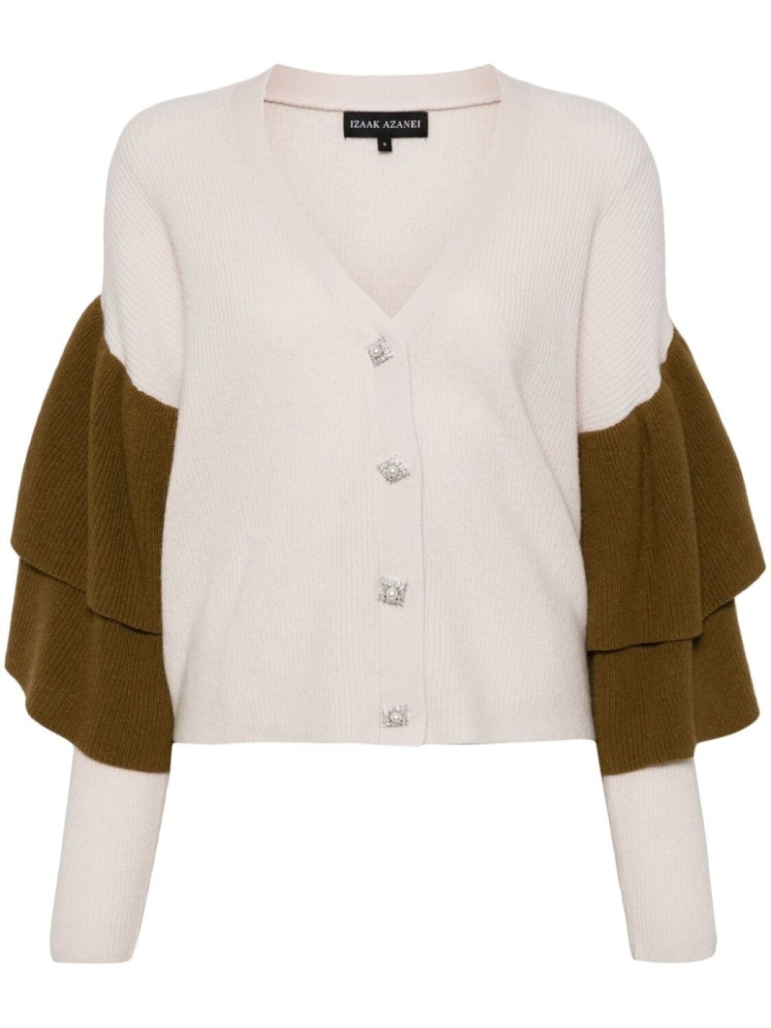 Izaak Azanei кардиган с V-образным вырезом и оборками, розовый
Izaak Azanei кардиган с V-образным вырезом и оборками, розовый