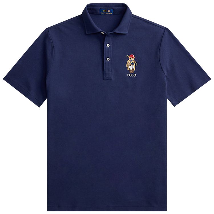 Футболка-поло Polo Ralph Lauren с коротким рукавом, базовая, из сетчатой ткани, с рисунком медведя, модель, синий
Футболка-поло Polo Ralph Lauren с коротким рукавом, базовая, из сетчатой ткани, с рисунком медведя, модель, синий