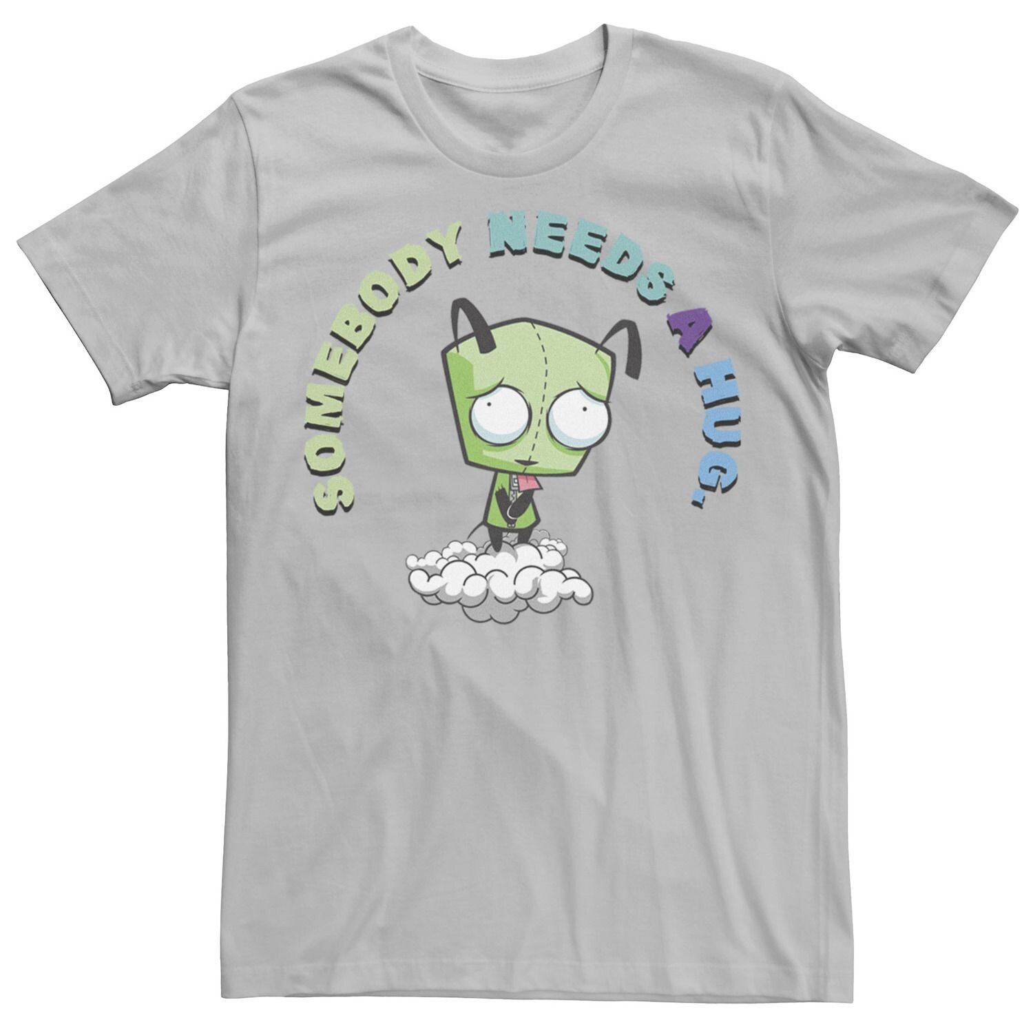 Мужская футболка Invader Zim Gir с графическим рисунком «Кто-то нуждается в объятиях грустного портрета» Nickelodeon, серебристый
Мужская футболка Invader Zim Gir с графическим рисунком «Кто-то нуждается в объятиях грустного портрета» Nickelodeon, серебристый