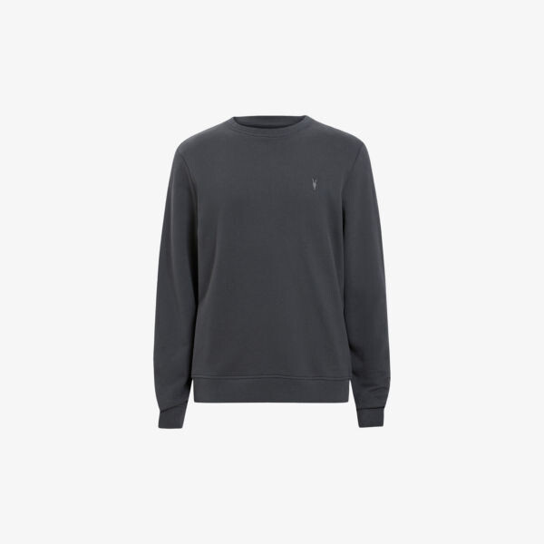 Толстовка прямого кроя из органического хлопка с вышитым логотипом Raven Allsaints, голубой 
Толстовка прямого кроя из органического хлопка с вышитым логотипом Raven Allsaints, голубой