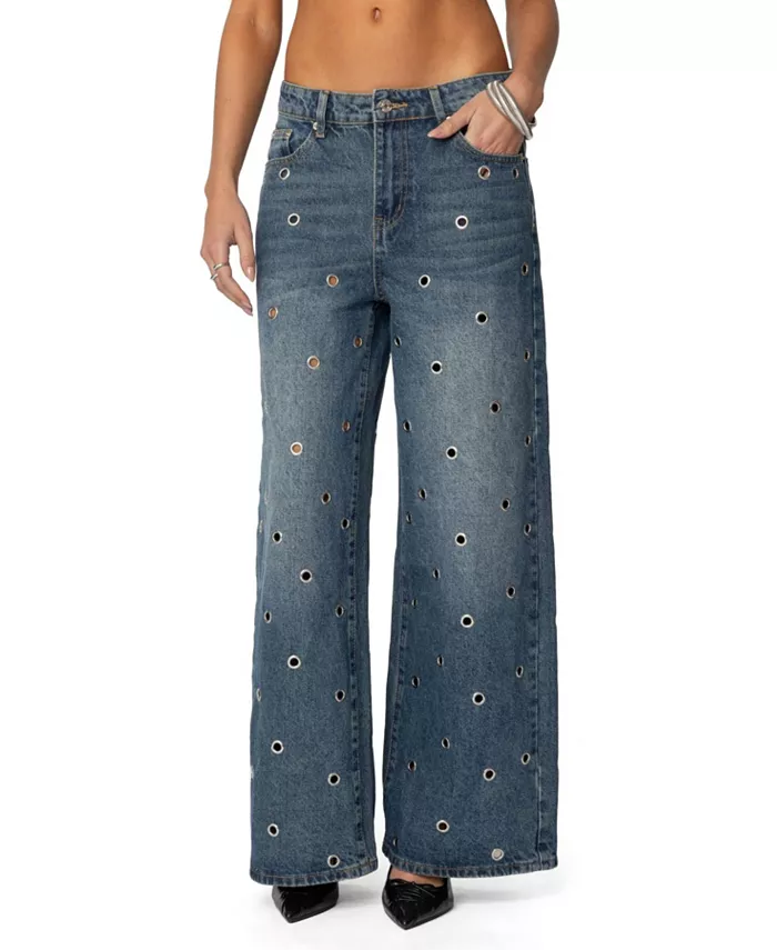 Женские джинсы Jainie Grommet с низкой посадкой Edikted, синий
Женские джинсы Jainie Grommet с низкой посадкой Edikted, синий