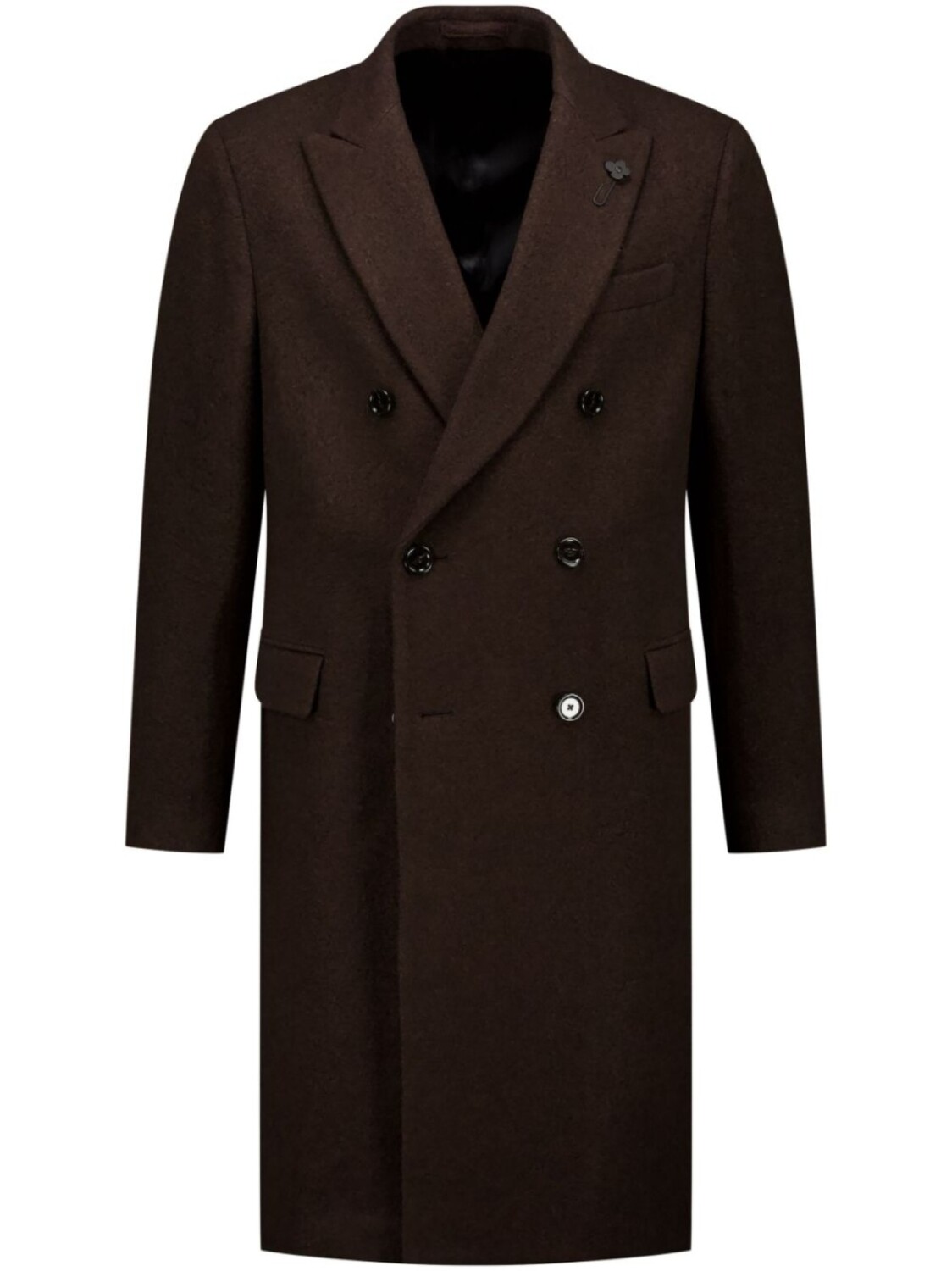 Lardini двубортное пальто с брошью, коричневый
Lardini двубортное пальто с брошью, коричневый