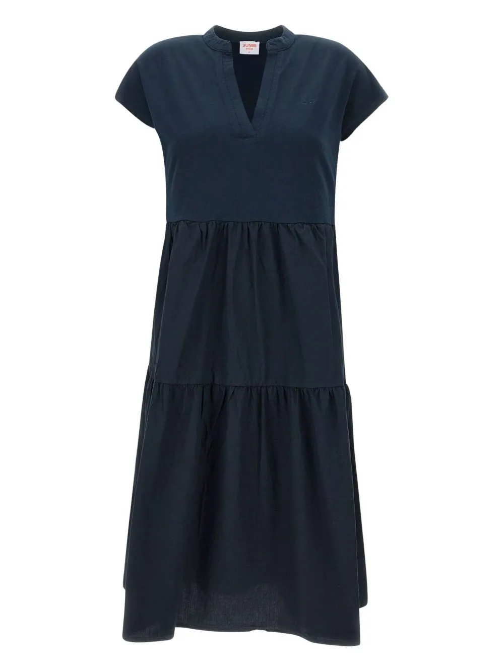 Ярусное платье миди с рукавами кап Sun67, черный
Ярусное платье миди с рукавами кап Sun67, черный