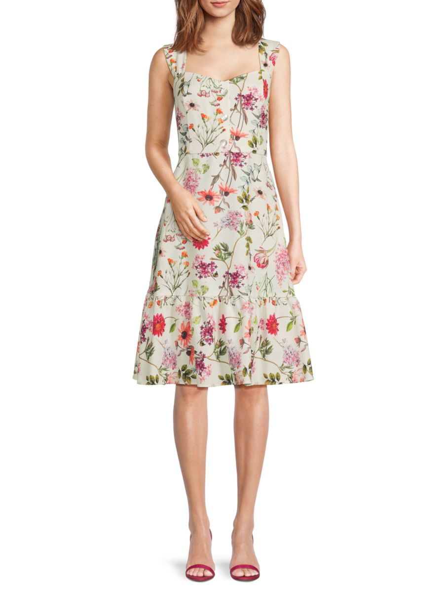 Платье А-силуэта с цветочным принтом длиной до колена Eliza J, цвет Ivory Multi
Платье А-силуэта с цветочным принтом длиной до колена Eliza J, цвет Ivory Multi