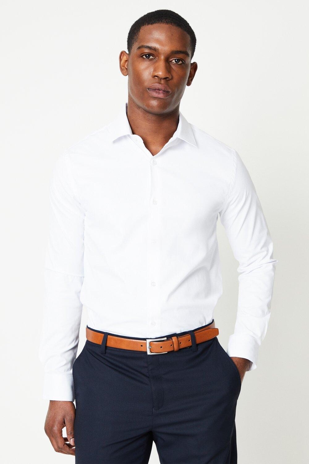 Белая рубашка скинни с длинными рукавами, которую легко гладить Burton, белый
Белая рубашка скинни с длинными рукавами, которую легко гладить Burton, белый