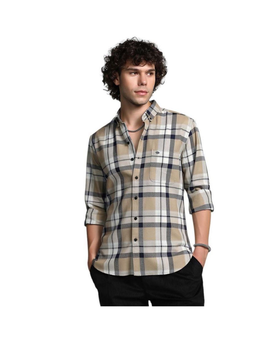 Мужская рубашка в клетку песочно-бежевого цвета Campus Sutra, Beige
Мужская рубашка в клетку песочно-бежевого цвета Campus Sutra, Beige