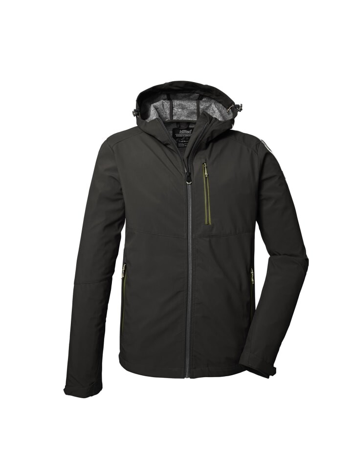 Куртка софтшелл Killtec Softshelljacke mit Kapuze, цвет Grünanthrazit 
Куртка софтшелл Killtec Softshelljacke mit Kapuze, цвет Grünanthrazit