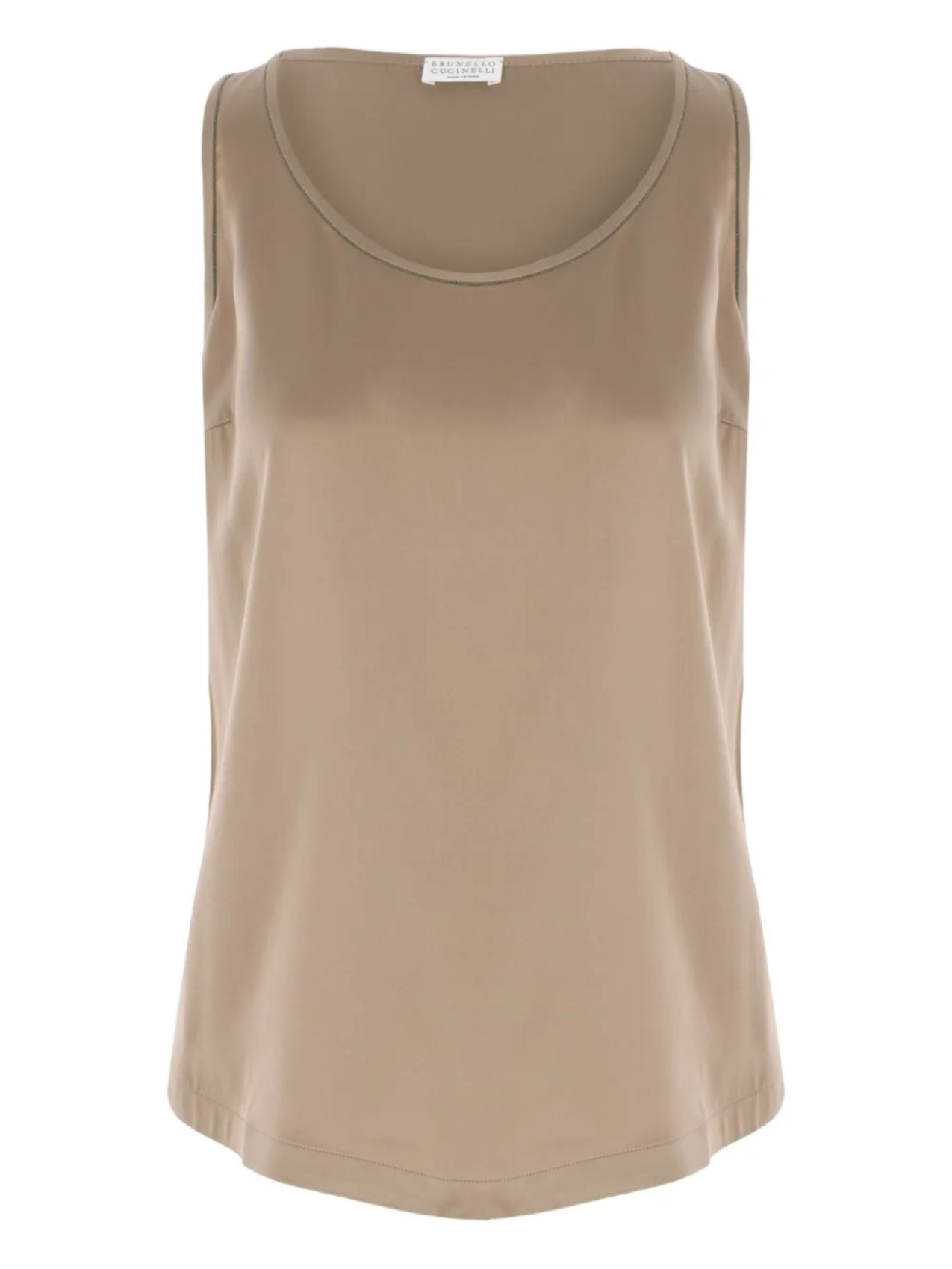Майка из шелка и атласа Brunello Cucinelli, нейтральный
Майка из шелка и атласа Brunello Cucinelli, нейтральный