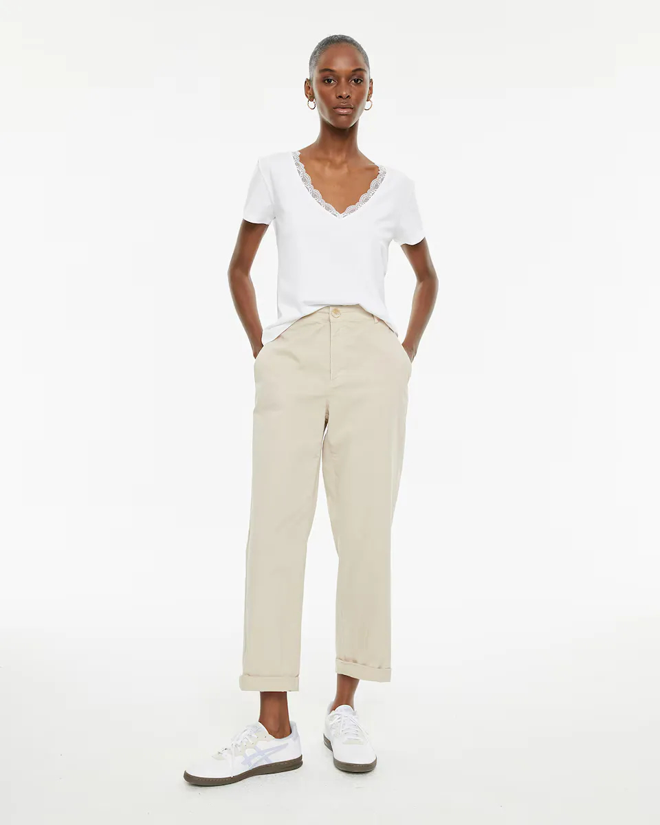 Женские прямые брюки средней посадки со складками спереди System Action, бежевый
Женские прямые брюки средней посадки со складками спереди System Action, бежевый