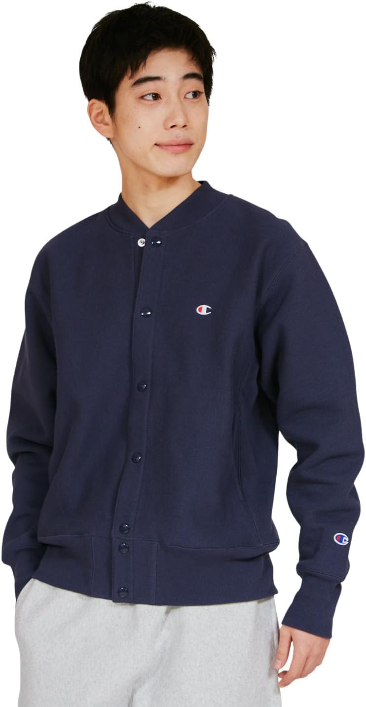 Мужская толстовка Champion с длинными рукавами и круглым вырезом, хлопок 11,5 унций, флисовая подкладка производства США, вышитый логотип, застежка на кнопках REVERSE WEAVE, C3-A020, темно-синий
Мужская толстовка Champion с длинными рукавами и круглым вырезом, хлопок 11,5 унций, флисовая подкладка производства США, вышитый логотип, застежка на кнопках REVERSE WEAVE, C3-A020, темно-синий