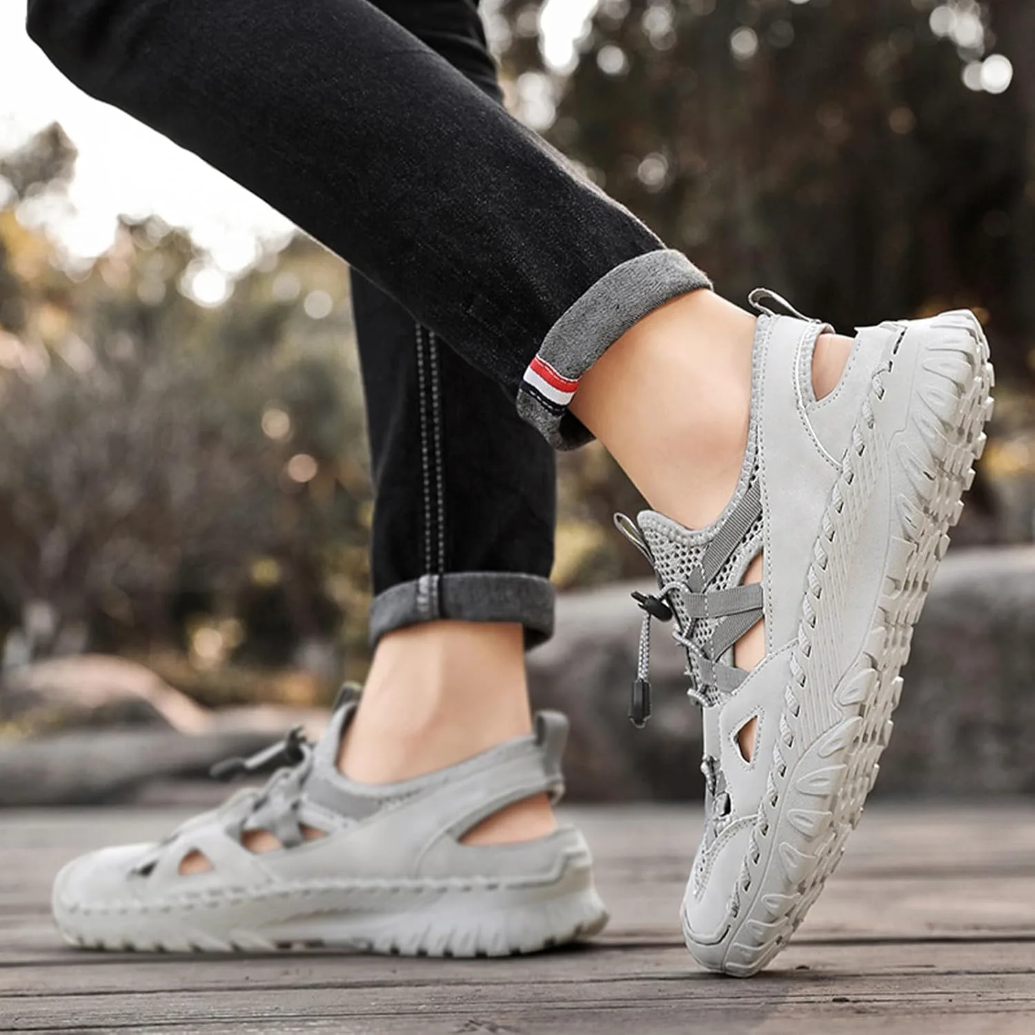 Мужские спортивные сандалии Optigard с закрытым носком для походов, сетчатые, дышащие, летние, противоскользящие, с затяжкой, повседневные, для активной ходьбы и пляжа, серый
Мужские спортивные сандалии Optigard с закрытым носком для походов, сетчатые, дышащие, летние, противоскользящие, с затяжкой, повседневные, для активной ходьбы и пляжа, серый