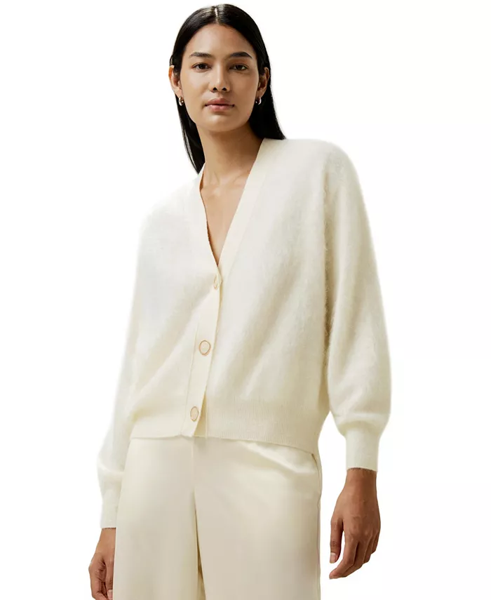 Женский кардиган Hestia с V-образным вырезом и пуговицами спереди LILYSILK, белый
Женский кардиган Hestia с V-образным вырезом и пуговицами спереди LILYSILK, белый