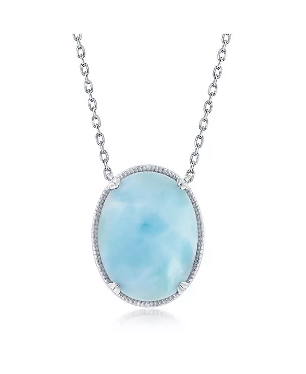 Ожерелье из стерлингового серебра с ажурным овальным ларимаром Caribbean Treasures, blue
Ожерелье из стерлингового серебра с ажурным овальным ларимаром Caribbean Treasures, blue