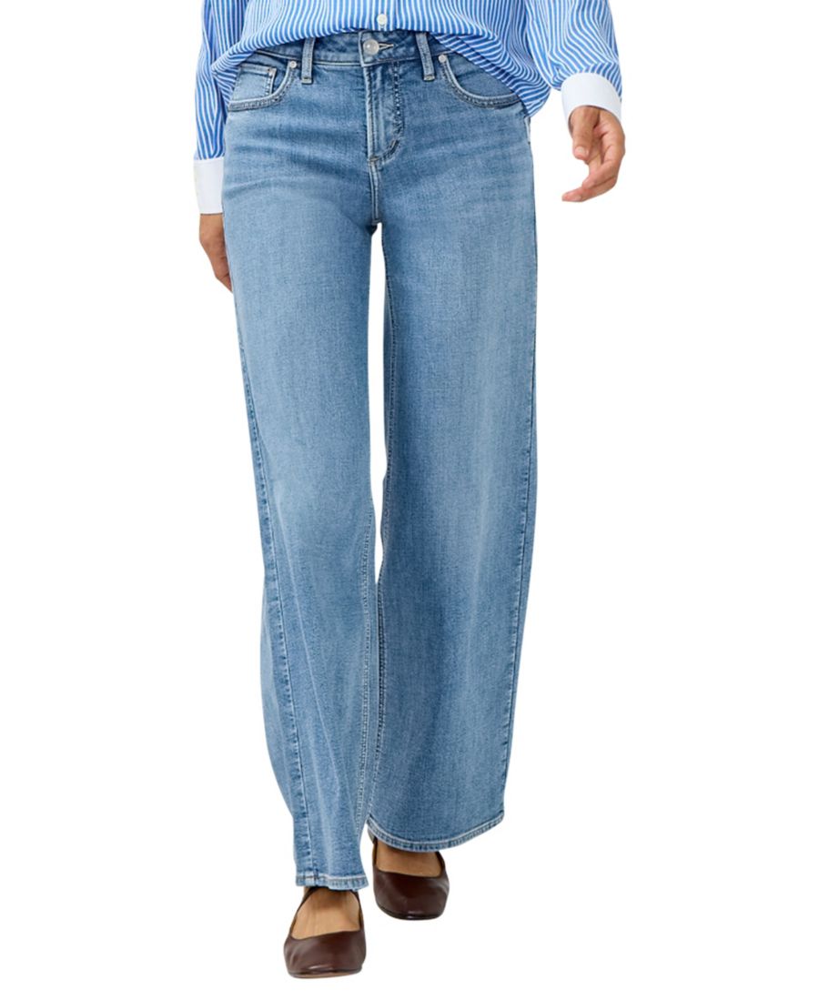 Женские джинсы Suki со средней посадкой, облегающим силуэтом и широкими штанинами Silver Jeans Co, Abbey
Женские джинсы Suki со средней посадкой, облегающим силуэтом и широкими штанинами Silver Jeans Co, Abbey