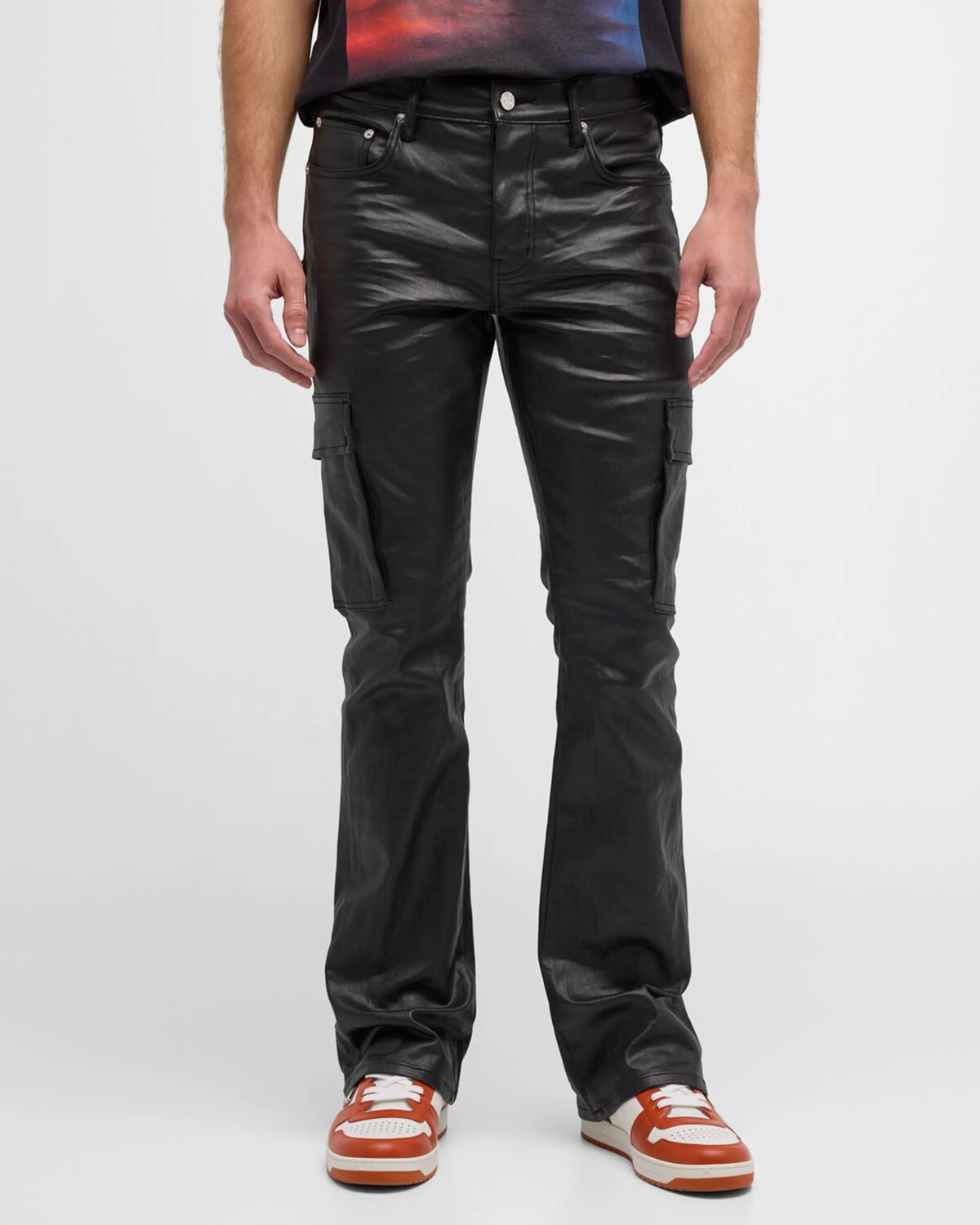 Мужские брюки-карго из лакированной пленки PURPLE, цвет Black
Мужские брюки-карго из лакированной пленки PURPLE, цвет Black