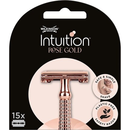 Лезвия Intuition из розового золота, 15 шт., Wilkinson Sword 
Лезвия Intuition из розового золота, 15 шт., Wilkinson Sword