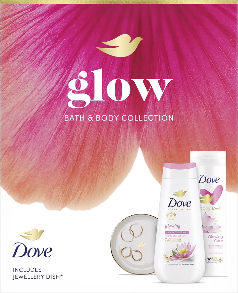 Подарочный набор Glow для женщин Dove
Подарочный набор Glow для женщин Dove