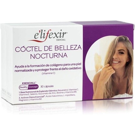 E'LIFEXIR Essential Beauty Cocktail Night Nutricosmetics Омолаживающий против старения 60 капсул
E'LIFEXIR Essential Beauty Cocktail Night Nutricosmetics Омолаживающий против старения 60 капсул