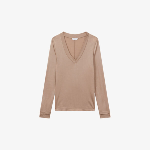 Топ Brady тонкой вязки с V-образным вырезом Reiss, оранжевый
Топ Brady тонкой вязки с V-образным вырезом Reiss, оранжевый