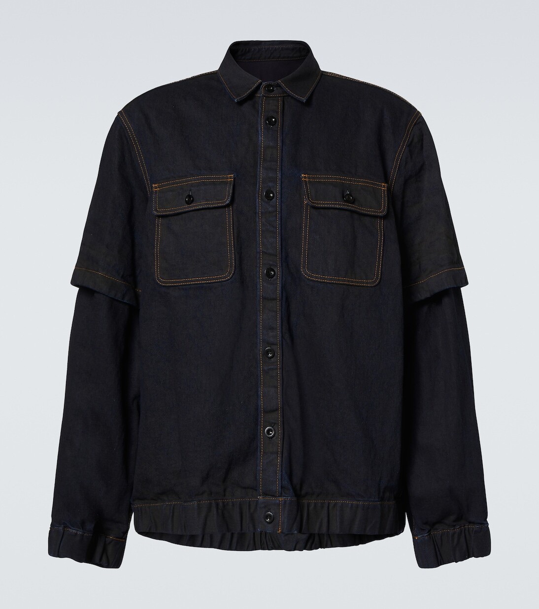 Рубашка из денима Sacai, индиго
Рубашка из денима Sacai, индиго