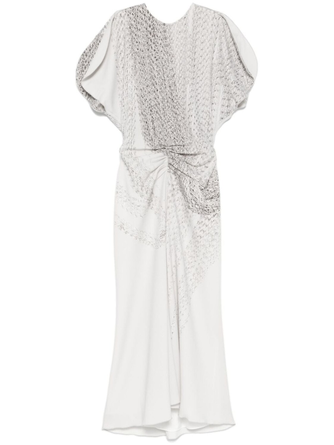 Victoria Beckham платье миди со сборками и принтом, серый
Victoria Beckham платье миди со сборками и принтом, серый