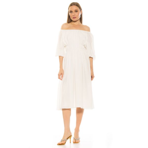 Женское платье Emily Fit & Flare с круглым вырезом и сборками Alexia Admor, белый
Женское платье Emily Fit & Flare с круглым вырезом и сборками Alexia Admor, белый