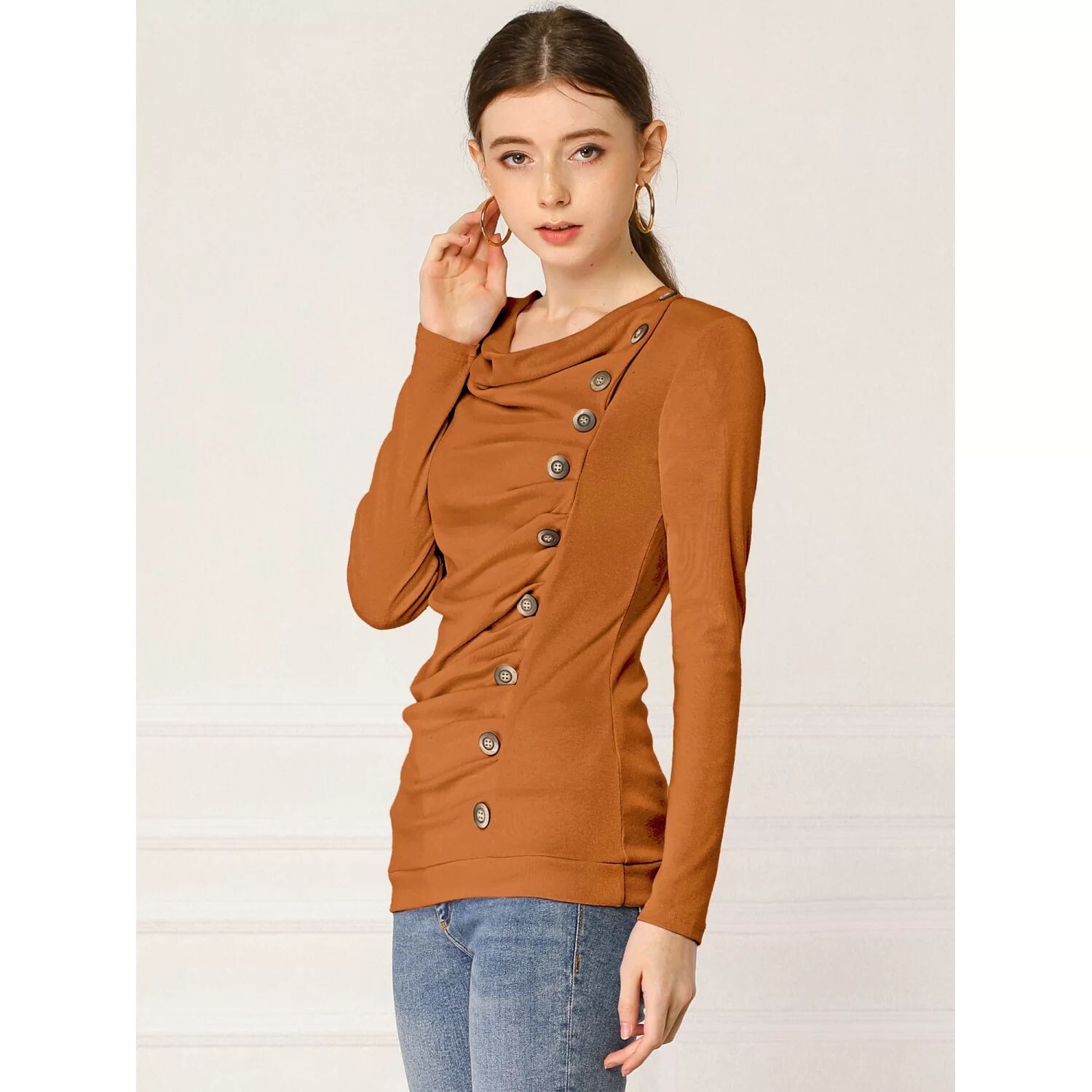 Женская блузка с капюшоном и пуговицами, длинными рукавами и рюшами ALLEGRA K, белый
Женская блузка с капюшоном и пуговицами, длинными рукавами и рюшами ALLEGRA K, белый