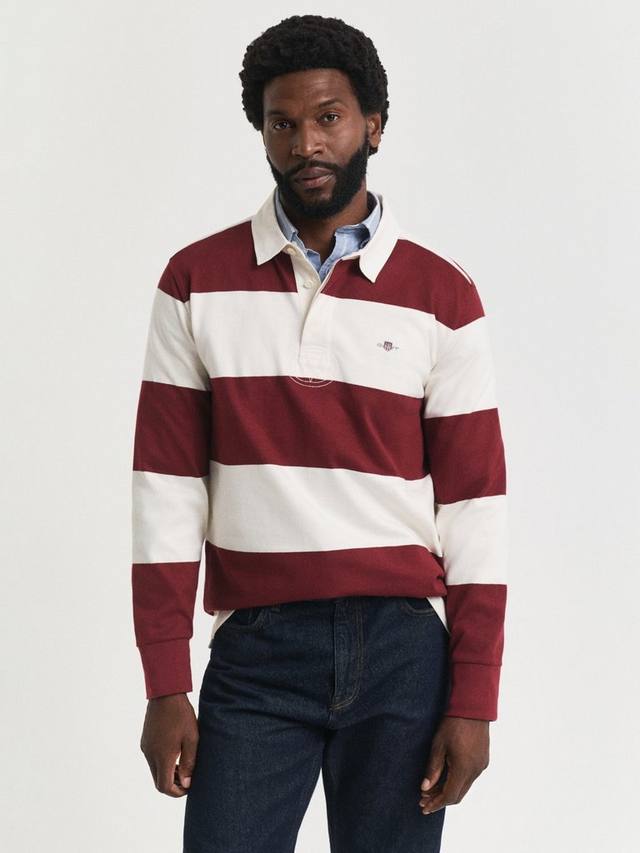 Хлопковая рубашка регби с длинным рукавом и полосками Regular Fit GANT, Plumped Red
Хлопковая рубашка регби с длинным рукавом и полосками Regular Fit GANT, Plumped Red