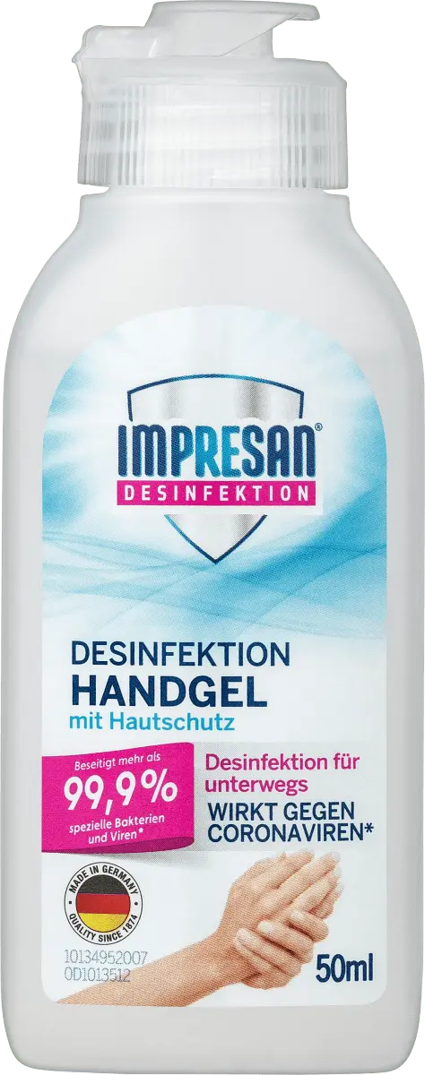 Дезинфицирующий гель для рук дорожный размер 50 мл Impresan
Дезинфицирующий гель для рук дорожный размер 50 мл Impresan
